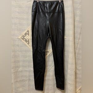 Wilfred Free Black Faux Leather Leggings Large Grunge Biker Cool Girl Baddie